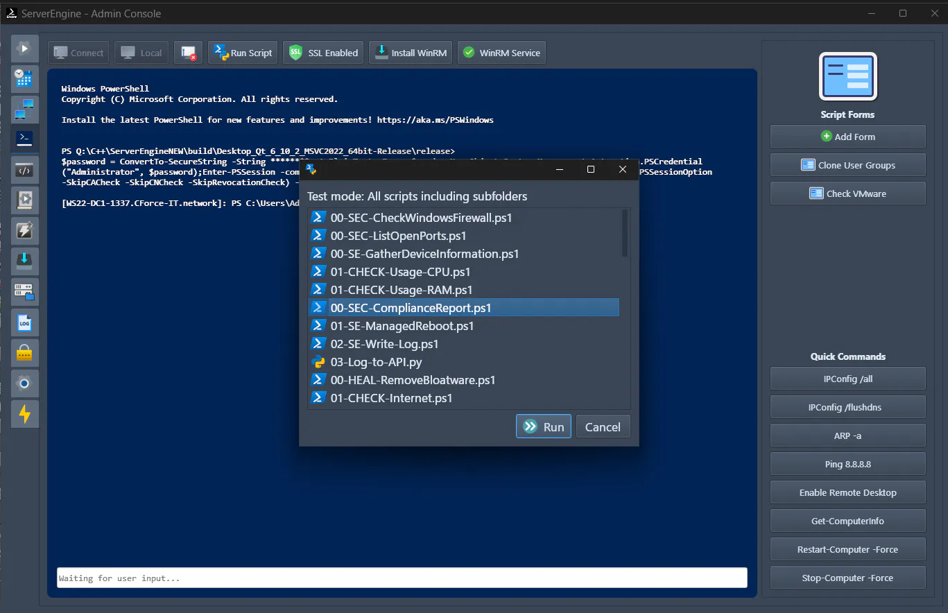 ServerEngine Admin Console
